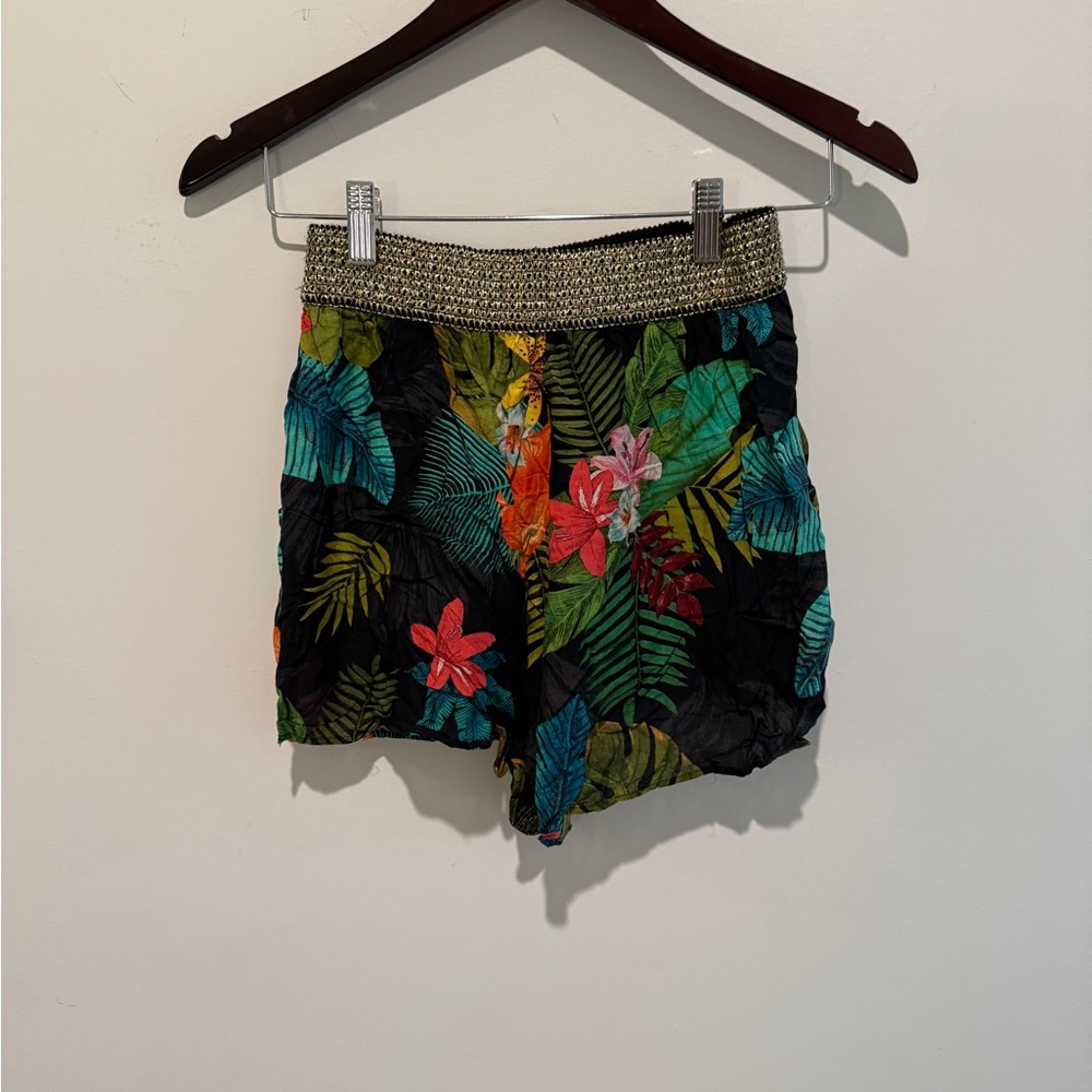 Floral High Waist Women's Shorts